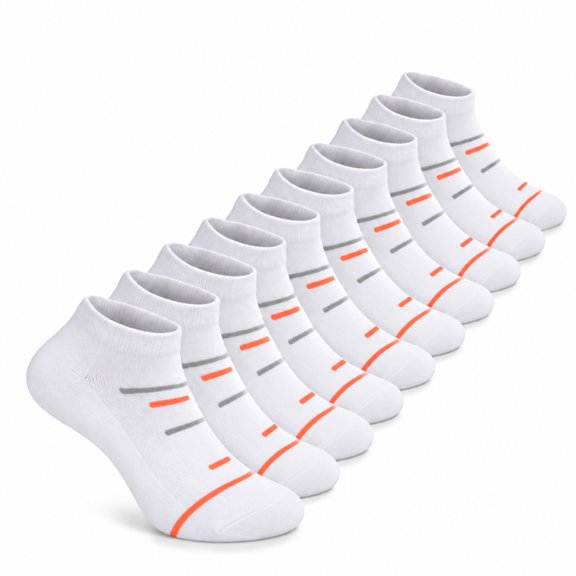 Weavra Low Cut Athletic Socks for Men & Women, 5 Pairs - Breathable Fabric, Cushion Comfort & Arch Support