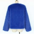 thumbnail image 7 of Dasayo Open Front Coats for Women Fleece Blue Plus Size Fashion Cardigan Fuzzy Streetwear Jackets for Women L, 7 of 7