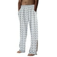 thumbnail image 4 of ibiyuan Mens Pajama Pants Lightweight Mens Elastic Waist Lightweight Pajama Pants, Bulk 6 Pack Lounge Pants, Daily Basic Sleepwear PJs Simple Home Bottoms, 4 of 4