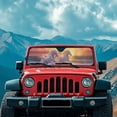 thumbnail image 3 of HUIACONG Purple Wolf Sun Shade Windshield for 2018-2024 Jeep Wrangler JL JLU & Gladiator JT, Sunshades Heat Shield, Aluminum Foil Triple Laminate Structure, Silver, 3 of 6