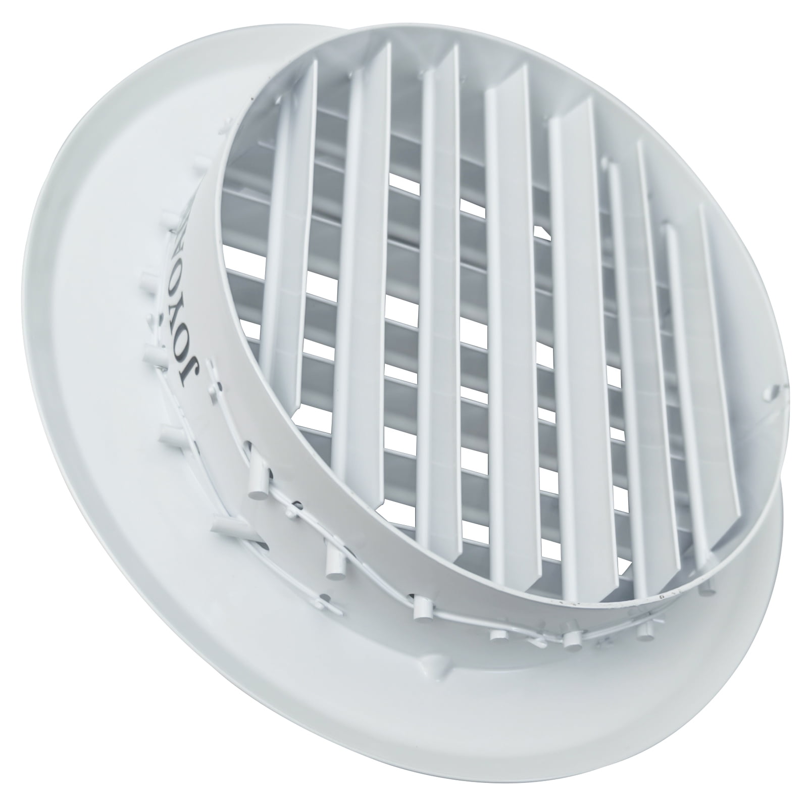 10 Inch [Neck Size] Round Ceiling Diffuser Double Deflection Adjustable HVAC Register for Homes Offices Duct Ventilation Aluminium White Air Outlet Eave Roofing Soffit Exhaust Gable Vent