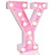 thumbnail image 1 of Letrero en forma de Y con purpurina rosa Pooqla, 1 of 7