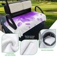 thumbnail image 5 of Golf Cart Seat Covers for 2 Seater,Modern Purple Microfiber Cart Seat Towel Blanket,Gradient Floral Abstract Bohemian White Absorbent Breathable Non Slip Bench Seats Protector for Golf Course 51"x31", 5 of 9