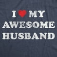 thumbnail image 2 of Womens I Love My Awesome Husband T Shirt Cute Relationship Married Tee Womens Graphic Tees, 2 of 9