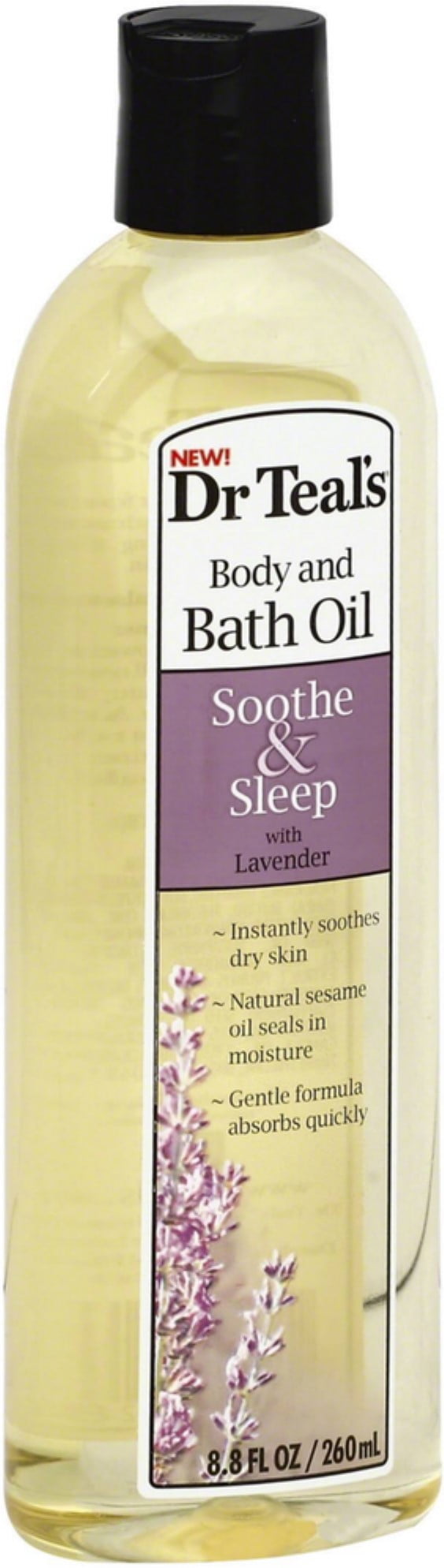 Dr Teal's Body & Bath Oil, Soothe & Sleep with Lavender 8.8 oz (Pack of