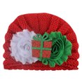 thumbnail image 2 of Zwiiyzr Baby Toddler Boys Girls Cute Flower Headbands Children Christmas Tree Santa Claus Knitting Headdress Hair Band Hair Accessories Red, 2 of 2