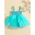 thumbnail image 3 of Bagilaanoe Toddler Baby Girl Party Dress Sleeveless A-line Princess Dresses 6M 12M 18M 24M 3T Kid Summer Patchwork Tulle Skirt, 3 of 8