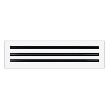 

22x6 Modern AC Vent Cover - Decorative White Air Vent - Standard Linear Slot Diffuser - Register Grille for Ceiling Walls & Floors - Texas Buildmart