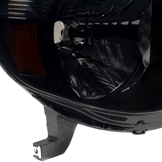 Fit 2005-2011 Toyota Tacoma Pickup Black Smoked Headlights Lamp Replacement Pair