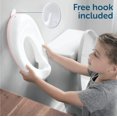 thumbnail image 2 of Asiento de entrenamiento para ir al baño para niños y niñas, color rosa, se adapta a inodoros redondos y ovalados, antideslizante con protección contra salpicaduras, 2 of 5