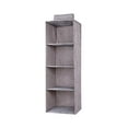 thumbnail image 1 of Xihbxyly Bolsa de Almacenamiento Colgante, Organizador de Lino Multicapa, Tela Transpirable, Diseño Compacto, Guarda Ropa y Zapatos de Forma Ordenada, Ideal para Guardarropa, Gris, Opciones de 3, 4 o, 1 of 1