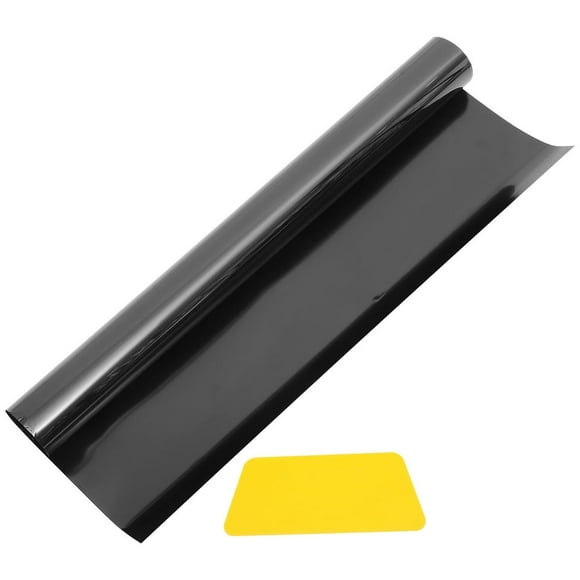 QUTETN Window Shade Paper Pet Black Films Window Heat Blocking Film Blackout Window Film One Way Window Film Indoors Glass Film