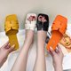 thumbnail image 2 of Sandalias de diseñador de marca de lujo para mujer, chanclas modernas planas con punta cuadrada para playa y exteriores, 2023 qym unisex, 2 of 2