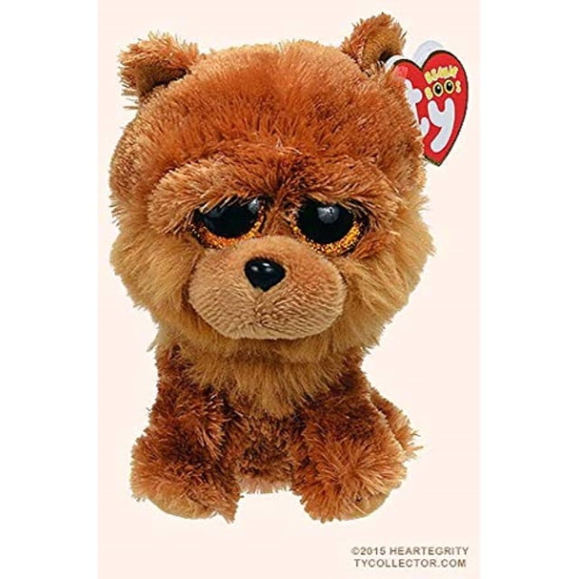 new ty plush animals beanie boos barley brown chow dog plush toy 15cm/6