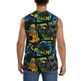 thumbnail image 4 of Uemuo Off-Road Vehicle Pattern Men's Sleeveless T-Shirt,Muscle Athletic Tank Top, Moisture-wicking Quick-dry Breathable Classic Tee Top for Gym Run Outdoor Sports-3X-Large, 4 of 8