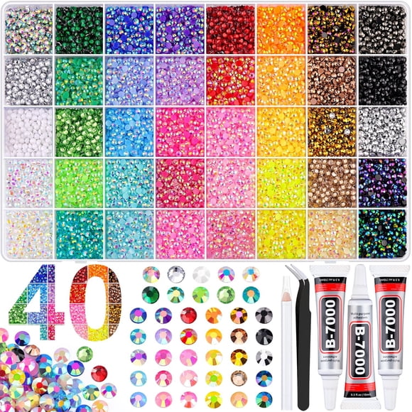 Kit BELLEBOOST de 45.000 piezas de strass de resina multicolor de 3 mm