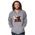 thumbnail image 5 of Popeye The Sailor Man Size Matters Zip Up Hoodie Men's Women's Brisco Brands S, 5 of 6