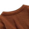 thumbnail image 4 of Infant Baby Girl Boy Knit Sweater Solid Color Oversized Crewneck Warm Pullover Sweatshrit Fall Winter Tops, 4 of 6