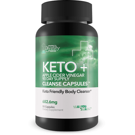 Pro Divinity Labs Keto + Apple Cider Vinegar 90 Day Supply Cleanse Capsules - Keto Friendly Body Cleanser to Promote Overall Health - Premium Antioxidant & Fiber Support for Digestive & Immune Health