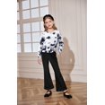 thumbnail image 3 of Arshiner Girls 2 Piece Clothes Long Sleeve Sweatshirt & Flared Pants Fall Clothing Set, 3 of 6