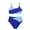 Blue, variant on Womens Swimsuits 2-Piece, Color Block Tummy Control High Waisted Summer Beach Bathing Suits Pink M