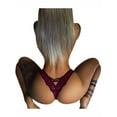 thumbnail image 3 of QELUSQELUS Women Sexy Lace Panties Thongs Soft Floral Seamless Solid Daily Underwear,4 Pack, 3 of 3