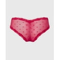 thumbnail image 5 of Diva Cheeky With Heart Mesh and Lace Trim in Crimson, 5 of 5
