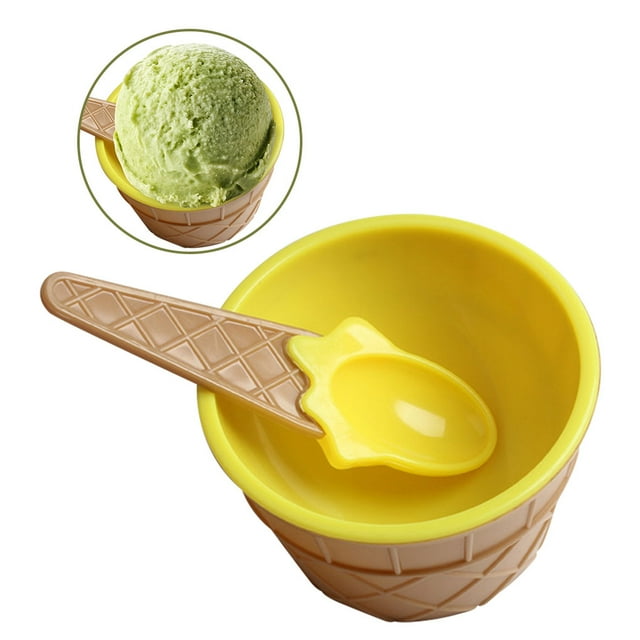 Matsuzay Joan's Kitchen Kids Ice Cream Cup Niños Postre Helado Mezcla PP Tazón con cuchara Vajilla Vajilla Type9 NO9 Matsuzay HA001694-01