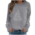 thumbnail image 1 of Hauts pour Femmes Manches Longues Noël Automne Col Rond Hauts Manches Longues Blouse Imprimée Régulière Sweashirts Manches Longues Hauts pour Femmes Blouses Manches Longues pour Femmes, 1 of 6