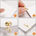 thumbnail image 3 of 100 Pcs Split Pins Metal Paper Fasteners Mini Brads, 8mm x 17mm Round Scrapbooking Split Pins for Paper Craft DIY StampingOffiHousehold (Gold), 3 of 5