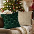 thumbnail image 2 of Lanpn Christmas 40x40 Throw Pillow Covers Set of 2, Winter Star Chrismas Tree Throw Pillow Cases Soft Plush Faux Fur Wool 16 x 16 Winter Cushion Cover, 2 of 3