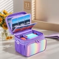 thumbnail image 5 of CARRFA Carrying Case Compatible with Yoto Player (3rd Generation), Card Holder Hold Up to 30 Cards, Travel Storage Bag for Bluetooth Audio Speaker & Headphone Accessories(Purple), 5 of 8