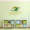 thumbnail image 2 of Wise Man Cute Dragon Life Quote Cartoon Quotes Decors Wall Sticker Art Design Decal for Girls Boys Kids Room Bedroom Nursery Kindergarten Home Decor Stickers Wall Art Vinyl Decoration (20x40 inch), 2 of 2