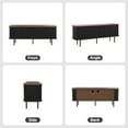 thumbnail image 6 of Vabches 55" TV Stand Cabinet with 2 Sliding Tambour Doors, Modern TV Consoles Table with Adjustable Shelves for Living, Dining Room, Black, 6 of 7