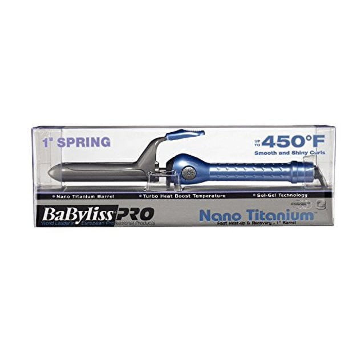 BaBylissPRO Nano Titanium Spring Curling Iron, 1.0"