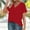 Red, variant on Olyvenn Causal Tshirt Shirts for Women Trendy Eyelet V-Neck Short Sleeve Blouses Dressy Casual Ladies Summer Tops Blue L