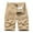 Khaki, variant on Blczomt Summer Mens Cargo Shorts Chino Cotton Green Relaxed Fit Pockets Cargo Men's Shorts