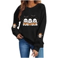 thumbnail image 3 of Tnhcen Ladies Halloween Sweatshirt Crewneck Long Sleeve Pullover Plus Size Graphic Tee Loose Fit Casual Autumn Winter Top Y2K Style Harajuku Loungewear Gift for Women Girls, 3 of 7