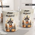 thumbnail image 2 of Happy Halloween Sphynx Witches Hat Pumpkin Carving Foldable Laundry Basket Cat Lover Kitten Owner Gifts Idea Organizer Storage with Handles - 02019, 2 of 5