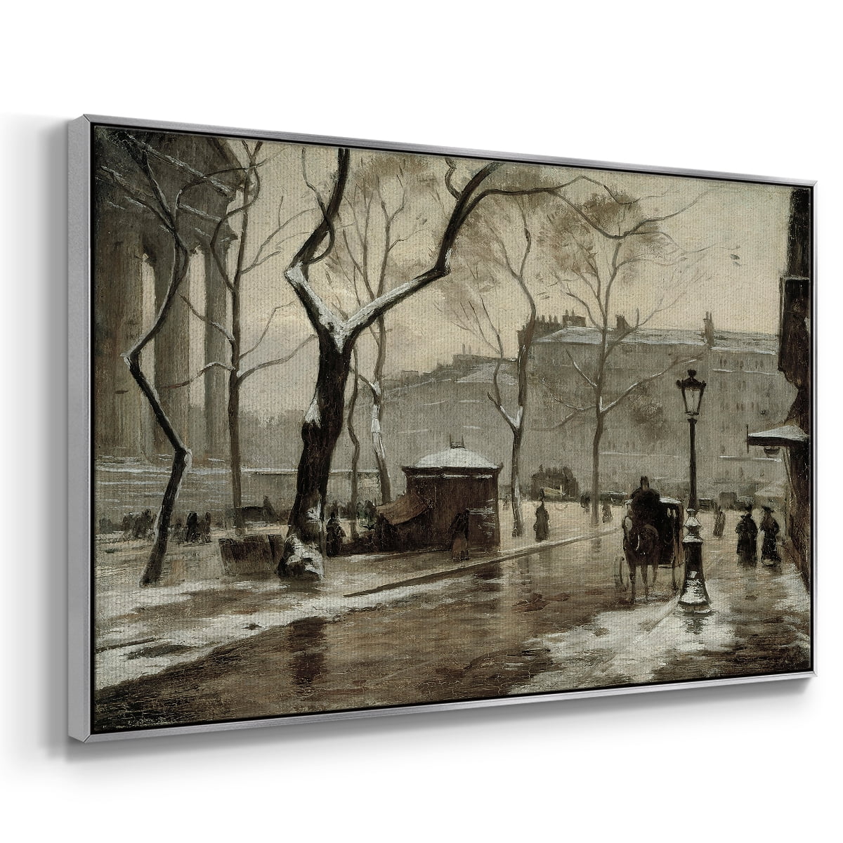 Vintage Animal Print-XXIX By Wexford Home Framed in Silver Wood Gallery Wrapped Canvas 25 in. x 37 in.