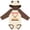 Natural & Brown w Ears, variant on Inktastic Protected by a Chihuahua Boys or Girls Long Sleeve Baby Bodysuit