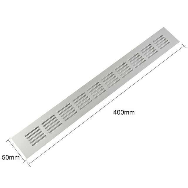 50mm Aluminium Rectangular Cabinet Wardrobe Air Vent Grille Ventilation-Cover