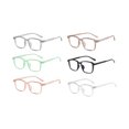 thumbnail image 3 of YAOBAMM Lightweight Blue Light Blocking Glasses Blue Light Blocking Glasses Unisex Retro Large Square Frame Clear View Strong Hinge Eye Protection Clear Bluelight Glasses, 3 of 6