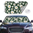 thumbnail image 2 of Balery White Daisies And Bee Windshield Sun Shade, Car Front Window Sunshade Cover ,Automotive Interior Portected Blocks Uv Rays For Car Pickup Truck Suv Accessories- Small, 2 of 7