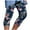 #01Navy, variant on ZVAVZ Yoga Pants Women,Ladies Vinatge Floral Print Leggings Elastic Waist Knee Length Capris Pants Summer Loose Dailywear Yoga Pant on Sale Gray,S