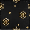 thumbnail image 6 of GZHJMY Christmas Gold Snowflake Cloth Napkins Washable Reusable Polyester Dinner Napkins 20 x 20 Inch for Home Weddings Parties Holiday Table Napkins Set of 6, 6 of 6