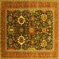 thumbnail image 1 of Ahgly Company Indoor Square Oriental Yellow Industrial Area Rugs, 8' Square, 1 of 4