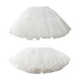thumbnail image 4 of Womens Girls Short Tulle Skirt 1950s 6 Layer Tutus Pleated Skirts Petticoat Crinolines Hoopless Short Length Underskirt, 4 of 9