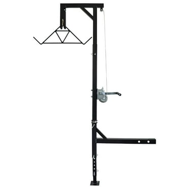 HME Game Hoist Kit with Winch Gambrel, 400 Pound Capacity, Adjustable Height, Black