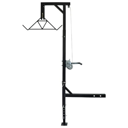 HME Game Hoist Kit with Winch Gambrel 400 Pound Capacity Adjustable Height Black